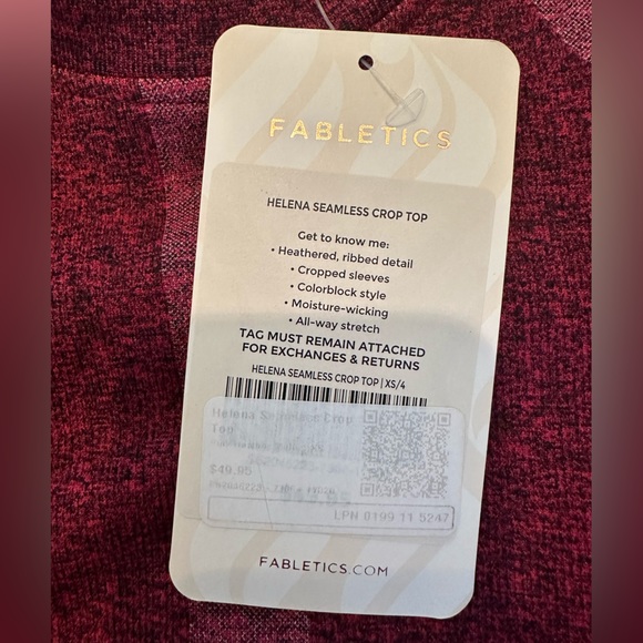 NWT- Fabletics Crop Top - Picture 4 of 6